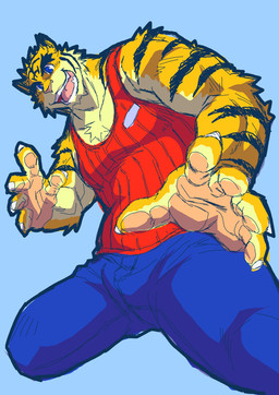 chest_tuft claws clothing fangs feline male mammal morenatsu muscular pawpads raozone shirt smile tank_top tiger torahiko_(morenatsu) tuft
Rating: Safe
Score: -1
User: fluffykemos
Date: June 28, 2017 chest_tuft claws clothing fangs feline male mammal morenatsu muscular pawpads raozone shirt smile tank_top tiger torahiko_(morenatsu) tuft
Rating: Safe
Score: -1
User: fluffykemos
Date: June 28, 2017