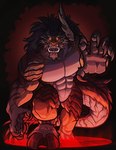 Rating: s
ID: 5653717
Date: 2025-06-19 15:19:46 -0400
Status: active
Score: 5
abs abstract_background anthro black_hair dragon featureless_crotch front_view hair hi_res horn kardinaluz looking_at_viewer male muscular muscular_anthro muscular_male mythological_creature mythological_scalie mythology nude occult_symbol open_mouth orange_eyes pecs pentagram purple_sclera red_body scalie sharp_teeth solo symbol teeth post #5653717