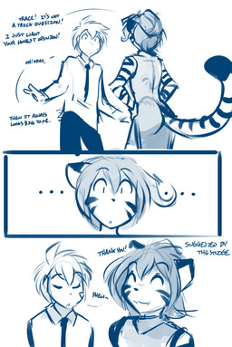 2018 anthro butt chinese_clothing chinese_dress clothed clothing comic dialogue dress duo english_text eyes_closed feline female flora_(twokinds) fur hair hair_bun hands_on_hips hi_res human keidran male mammal monochrome necktie relieved simple_background sketch smile striped_fur stripes text tiger tom_fischbach trace_legacy twokinds webcomic white_background
Rating: Safe
Score: 6
User: TendoTwo
Date: April 19, 2018 2018 anthro butt chinese_clothing chinese_dress clothed clothing comic dialogue dress duo english_text eyes_closed feline female flora_(twokinds) fur hair hair_bun hands_on_hips hi_res human keidran male mammal monochrome necktie relieved simple_background sketch smile striped_fur stripes text tiger tom_fischbach trace_legacy twokinds webcomic white_background
Rating: Safe
Score: 6
User: TendoTwo
Date: April 19, 2018