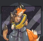 Rating: s
ID: 5551428
Date: 2025-05-05 18:27:26 -0400
Status: active
Score: 2
2022 anthro black_nose brown_body brown_fur brown_hair canid canine clothed clothing dipstick_tail duo eyes_closed female fennec_fox fox fur hair hi_res larger_male male male/female mammal markings multi_tail orange_body orange_fur phoex pink_nose red_fox size_difference smaller_female tail tail_markings tempestryder true_fox post #5551428