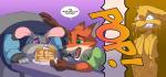 Rating: s
ID: 2087197
Date: 2019-12-17 15:38:35 -0500
Status: active
Score: 33
2019 anthro belly big_belly buckteeth bursting canid canine clothing dialogue disney duo english_text female food force_feeding forced fox fur green_eyes grey_body grey_fur inflation judy_hopps krystalvix lagomorph leporid male mammal messy nick_wilde orange_body orange_fur pancake pop_(sound_effect) popping purple_eyes rabbit ralph_breaks_the_internet red_fox species_in_dialogue species_name_variant speech_bubble talking_to_another teeth text true_fox zootopia post #2087197