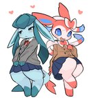 Rating: s
ID: 3610312
Date: 2022-10-06 14:30:43 -0400
Status: active
Score: 151
ambiguous_gender anthro blue_body blue_fur bottomwear clothed clothing co_asomasom duo eeveelution fur generation_4_pokemon generation_6_pokemon glaceon heart_symbol hi_res male_(lore) nintendo pink_body pink_fur pokemon pokemon_(species) simple_background skirt sylveon thick_thighs white_background post #3610312