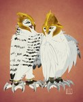 Rating: s
ID: 4712989
Date: 2024-04-10 18:27:44 -0400
Status: active
Score: 9
2022 absurd_res armor avian barran_(gogh) battle_claws_(gogh) bird boron_(gogh) duo feathers female feral guardians_of_ga'hoole headgear helmet hi_res horned_owl kabuki-aku male orange_background owl simple_background snowy_owl true_owl white_body white_feathers yellow_eyes post #4712989