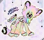 Rating: s
ID: 5658504
Date: 2025-06-21 15:51:57 -0400
Status: active
Score: 0
2024 african_wild_dog alternative_fashion ambiguous_gender canid canine colorful_theme feral fr34kpet full-length_portrait fur hair mammal model_sheet multicolored_body multicolored_fur multicolored_hair pastel_theme portrait rainbow_body rainbow_fur rainbow_hair scene_(fashion) solo sparklefur post #5658504