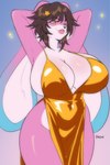 Rating: s
ID: 5618796
Date: 2025-06-03 15:39:46 -0400
Status: active
Score: 41
anthro big_breasts breasts cleavage clothed clothing dress female floppy_ears fur gold_dress hands_behind_head hi_res huge_breasts lagomorph leporid lop_ears mammal no_underwear pink_body pink_fur rabbit remmy_(remybunny) side_boob side_slit_dress solo trans_(lore) trans_woman_(lore) waymoon wide_hips post #5618796