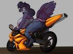 Rating: s
ID: 4204549
Date: 2023-07-31 09:47:47 -0400
Status: active
Score: 20
2019 anthro avian beak big_breasts big_butt biped bird black_beak black_hair bottomwear breasts butt clothing corvid corvus_(genus) crow curvy_figure denim denim_bottomwear denim_clothing duel_monster feathers feet female fur_hire grey_body grey_feathers grey_hair hair huge_breasts jeans long_hair looking_at_viewer motorcycle oscine pants passerine robomax sagitta_maverick_fur_hire solo tail tail_feathers talons thong toes underwear vehicle winged_arms wings yu-gi-oh! post #4204549