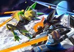 Rating: s
ID: 5131705
Date: 2024-10-22 07:47:51 -0400
Status: active
Score: 28
4_ears alien_planet anthro armor avali barefoot black_clothing blade blue_clothing blue_eyes brown_body brown_feathers cheek_tuft claws clothing corbin_(roscy) cuisse dual_wielding duo energy_shield energy_sword facial_tuft feathers feet fight fingers futuristic futuristic_sword gas_giant gas_planet green_body green_feathers hardlight head_tuft heat_sword hi_res holding_object holding_weapon inner_ear_fluff iris_heart looking_at_another male melee_weapon moon multi_ear orange_body orange_eyes orange_feathers pawpads paws planet planet_ring purple_body purple_feathers reverse_grip ringed_planet science_fiction shield shoulder_pads sky space star starry_sky sword tail toes tuft underfluffies visor weapon white_body white_feathers wings yellow_body yellow_feathers post #5131705