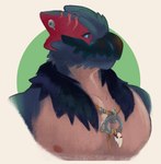 Rating: s
ID: 5144656
Date: 2024-10-28 11:55:37 -0400
Status: active
Score: 11
abs accessory anthro blue_eyes capcom dusk_prowler ear_accessory ear_scar fan_character feathers flying_wyvern hi_res jewelry kahuri_(regalbuster) lacsap_tong male monster_hunter mythological_creature mythological_scalie mythology nargacuga necklace nipples prowler_(game) scalie scar solo post #5144656