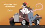 Rating: s
ID: 4664428
Date: 2024-03-17 19:15:40 -0400
Status: active
Score: 45
accessory alternative_fashion american_opossum anthro barefoot bonnie_vale_(posspowered) bottomwear bow_ribbon cigarette clothing corporate_memphis denim denim_bottomwear denim_clothing english_text featureless_feet feet female hair_accessory hair_bow hair_ribbon hi_res jeans mammal marsupial pants paws plantigrade pompadour posspowered ribbons rockabilly shirt solo tank_top text topwear truck vehicle virginia_opossum post #4664428