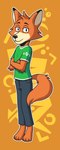 Rating: s
ID: 3835024
Date: 2023-01-26 01:48:25 -0500
Status: active
Score: -1
2023 4_toes abstract_background absurd_res anthro arm_tuft black_ear_tips black_eyebrows black_nose blue_bottomwear blue_clothing blue_jeans blue_pants bottomwear canid canine cc-by clothed clothing countershade_ears countershade_face countershade_neck countershading creative_commons crossed_arms denim denim_bottomwear denim_clothing digital_drawing_(artwork) digital_media_(artwork) dipstick_ears ear_markings elbow_tuft eyebrows eyelashes facial_tuft feet fox full-length_portrait fur gimp_(artwork) green_clothing green_shirt green_sleeves green_topwear grey_bottomwear grey_clothing grey_jeans grey_pants hands_on_arms hands_on_clothing harvett_and_his_folks harvett_fox harvettfox96 head_tuft hi_res jeans looking_at_viewer male mammal markings mouth_closed multicolored_ears official_art orange_arms orange_body orange_ears orange_face orange_feet orange_fur orange_hands orange_legs orange_neck orange_tail orange_toes outline pants pockets portrait pupils shaded shadow shirt simple_background smile smiling_at_viewer solo standing t-shirt tail tail_tuft tan_body tan_cheeks tan_countershading tan_face tan_inner_ear tan_muzzle tan_neck toes topwear tuft white_arrow white_markings white_outline yellow_background post #3835024