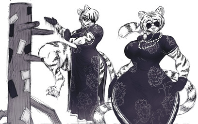 Rating: s
ID: 5361535
Date: 2025-02-09 12:11:00 -0500
Status: active
Score: 16
:d anthro asian_clothing big_breasts braided_hair breasts chinese_clothing chinese_dress clothed clothing curvy_figure dress east_asian_clothing eyewear felid female floral_pattern fur gem glasses gloves hair handwear hi_res hourglass_figure inner_ear_fluff itzjaylock jewelry mammal markings martial_arts monochrome necklace open_mouth pantherine pearl_(gem) pearl_necklace round_glasses short_hair side_braid side_slit small_waist smile solo striped_body striped_fur striped_hair striped_markings striped_tail stripes sunglasses tail tail_markings teeth thick_thighs tiger tongue training_dummy tuft voluptuous_female wide_hipped_anthro wide_hipped_female wide_hips wing_chun post #5361535