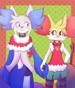 alternate_color blush braixen christmas cinder clothing collar couple_(disambiguation) delphox eyewear fan_character female glasses hand_holding headband holidays kitsunekotaro legwear love male nintendo pokémon pokémon_(species) rune socks stick video_games
Rating: Safe
Score: 3
User: ~Hey_Yo~
Date: April 17, 2018 alternate_color blush braixen christmas cinder clothing collar couple_(disambiguation) delphox eyewear fan_character female glasses hand_holding headband holidays kitsunekotaro legwear love male nintendo pokémon pokémon_(species) rune socks stick video_games
Rating: Safe
Score: 3
User: ~Hey_Yo~
Date: April 17, 2018