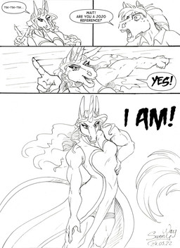 Rating: s
ID: 5608397
Date: 2025-05-30 01:44:29 -0400
Status: active
Score: 12
alacorna anthro celestin comic dialogue duo equid equine equis_universe female hi_res horn horse jojo jojo_pose kelesta male mammal muscular mythological_creature mythological_equine mythology open_mouth sunny_way traditional_media_(artwork) unicorn post #5608397