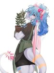 Rating: s
ID: 5347771
Date: 2025-02-02 21:12:22 -0500
Status: active
Score: 23
2023 3:4 anthro apron artist_name blue_hair blue_markings butt caitlyn_bellerose clothed clothing digital_drawing_(artwork) digital_media_(artwork) dragon female hair heyfl0ra hi_res holding_object horn looking_at_viewer looking_back markings membrane_(anatomy) membranous_wings mythological_creature mythological_scalie mythology pink_eyes plant plant_pot ponytail portrait potted_plant rear_view scalie shaded shirt signature simple_background smile solo standing t-shirt tail text three-quarter_portrait topwear white_background white_body white_sclera wings yellow_markings post #5347771