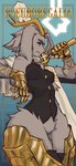 Rating: s
ID: 4252452
Date: 2023-08-24 19:10:01 -0400
Status: active
Score: 144
absurd_res accessory ambiguous_species anthro antlers arched_back armor black_clothing black_topwear black_vest blue_eyes bovid breasts capelet caprine clothed clothing club_(weapon) colored crotch_tuft crotchless_clothing digital_media_(artwork) dream_breaker_(pseudoregalia) english_text extruded_text eyebrows featureless_crotch felid feline female floppy_ears fluffy_hips fur gauntlets glare glaring_at_viewer gloves goat gradient_text greaves grey_body grey_eyebrows grey_fur hair hair_accessory hair_ring half-length_portrait handwear hi_res holding_object holding_weapon horn humanoid jackalope lagomorph legwear leporid long_ears looking_at_viewer mammal melee_weapon nightstick no_underwear portrait pseudoregalia quilleart rabbit short_hair small_breasts small_waist solo standing sybil_(pseudoregalia) text thick_thighs thigh_highs topwear tuft vest weapon weapon_on_shoulder wide_hips post #4252452