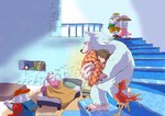 Rating: s
ID: 2188404
Date: 2020-03-22 10:12:39 -0400
Status: active
Score: 48
2020 anthro avian backpack banjo-kazooie banjo_(banjo-kazooie) bear bed bedding blanket blush bodily_fluids boggy_(banjo-kazooie) book bottomwear breath breegull brown_body brown_fur carrying_another claws clothing countershading dish father_(lore) feathers female feral footwear fur furniture groggy_(banjo-kazooie) group hat headgear headwear hi_res hug ill irdridoridori kazooie male mammal moggy_(banjo-kazooie) mother_(lore) mrs._boggy parent_(lore) pillow polar_bear rareware red_body red_feathers shoes shorts sibling_(lore) size_difference skirt soggy_(banjo-kazooie) stairs sweat ursine walking white_body white_fur young post #2188404