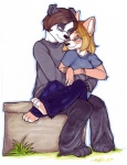 Rating: s
ID: 97273
Date: 2010-10-09 06:25:11 -0400
Status: active
Score: 10
2007 4_toes 5_fingers anthro barefoot bear blonde_hair bottomwear brown_hair canid canine canis claws clothing domestic_dog duo eyewear feet female fingers giant_panda glasses hair happy herding_dog male mammal pants pastoral_dog pawpads pucacorgi romantic romantic_couple shirt simple_background sitting smile soles toe_claws toes topwear welsh_corgi white_background zeriara post #97273