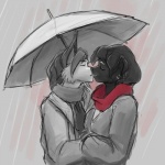 Rating: s
ID: 18825
Date: 2008-08-14 16:53:42 -0400
Status: active
Score: 11
1:1 anthro bent_arm biped black_body black_fur black_hair canid chest_grab clothed clothing digital_media_(artwork) duo eyes_closed felid feline female fully_clothed fur hair half-length_portrait hand_on_another's_chest hand_on_chest holding_object holding_umbrella kissing lynx male male/female mammal mishakun outside portrait raining ravenclaw_(siblings) rhianna_ravenclaw romantic romantic_ambiance romantic_couple standing striped_body striped_fur stripes taryn_crimson umbrella white_body white_fur post #18825