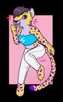 Rating: s
ID: 4941978
Date: 2024-07-25 14:42:09 -0400
Status: active
Score: 5
2021 3_toes 4_fingers alpha_channel anthro artist_name barefoot bent_arm bent_leg black_nose blue_clothing blue_topwear blue_tube_top bottomwear breasts cheek_tuft cheetah cleavage clothed clothing dated digital_drawing_(artwork) digital_media_(artwork) facial_tuft fangs feet felid feline female fingers flat_colors freckled_face freckles full-length_portrait fur hair happy hi_res long_tail mammal markings multicolored_body multicolored_fur pants pink_mouth portrait princelyy purple_body purple_fur purple_hair purple_inner_ear rectangle shay_lectra simple_background solo spots spotted_body spotted_fur spotted_markings spotted_tail tail tail_markings teeth text toes topwear transparent_background tube_top tuft white_bottomwear white_clothing white_pants yellow_body yellow_fur post #4941978