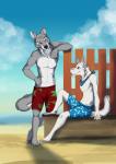 Rating: s
ID: 1117464
Date: 2017-01-24 08:52:04 -0500
Status: active
Score: 12
abs anthro beach canid canine canis clothing cloud detailed_background duo esquitax feet hi_res kerchief leucistic male mammal neckerchief neckwear niharo outside paws plantigrade romantic romantic_couple sand seaside shane_(copyright) shane_(shane) sky swimming_trunks swimwear toes water wolf post #1117464