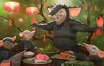 Rating: s
ID: 5543610
Date: 2025-05-02 09:03:41 -0400
Status: active
Score: 9
2020 absurd_res ambiguous_gender anthro bean biped black_clothing bone chinese_food chinese_zodiac clothing food furniture green_background group hasbro hi_res holding_object huge_filesize jenn_ravenna lamp lantern magic:_the_gathering mammal meat murid murine noodles official_art pancake paper_lantern plate rat red_envelope rodent simple_background smile table whiskers white_whiskers wizards_of_the_coast year_of_the_rat post #5543610