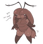 Rating: s
ID: 5524033
Date: 2025-04-22 22:21:31 -0400
Status: active
Score: 14
2025 2_fingers 2_toes antennae_(anatomy) anthro arthropod arthropod_abdomen belly blattodea blush blush_stickers breasts brown_body brown_exoskeleton cockroach dialogue digital_media_(artwork) english_text exoskeleton eyelashes featureless_breasts featureless_crotch feet female fingers full-length_portrait insect medium_breasts meowvivis open_mouth partial_speech_bubble portrait pseudo_hair slightly_chubby solo standing text thick_thighs toes wide_stance post #5524033