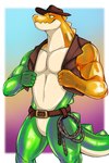Rating: s
ID: 5559618
Date: 2025-05-09 08:50:04 -0400
Status: active
Score: 15
5_fingers 7theaven anthro belt biped candy clothing colored cowboy_hat crocodilian dessert fingers food food_creature glitch_productions gummigoo_(tadc) gummy_(food) hat headgear headwear hi_res humanoid_hands male mostly_nude muscular muscular_male reptile scalie solo the_amazing_digital_circus topwear translucent translucent_body vest post #5559618