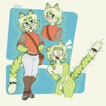 Rating: s
ID: 5499639
Date: 2025-04-12 17:25:04 -0400
Status: active
Score: 49
1:1 absurd_res accessory amorous anthro blue_eyes blush catboyz clothed clothing covering covering_crotch covering_self digital_media_(artwork) embarrassed eyewear felid femboy furgonomics glasses green_body hair hi_res jewelry looking_at_viewer male mammal multiple_poses nude nude_anthro nude_male open_mouth pantherine pose ring seth_(amorous) simple_background smile solo stripes surprised surprised_expression tail tail_accessory tail_jewelry tail_ring tiger post #5499639