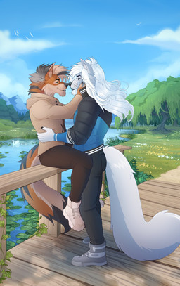 Rating: s
ID: 5672083
Date: 2025-06-27 20:23:11 -0400
Status: active
Score: 19
anthro arctic_wolf bridge canid canine canis clothing day detailed_background dicksndemons duo footwear hand_on_face hi_res iberian_wolf imminent_kiss jacket lily_pad male male/male male_anthro mammal mountain nature nature_background plant pond pyro29 romantic romantic_couple shoes topwear trail water wolf wood wooden_bridge zuel_(ruugoole) post #5672083