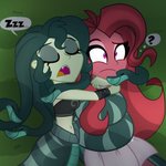 Rating: s
ID: 2412387
Date: 2020-09-16 14:08:36 -0400
Status: active
Score: 19
1:1 2020 anthro apode coiling cuddling draconcopode duo european_mythology eyes_closed fan_character fangs female gorgon greek_mythology hasbro hi_res lamia legless living_hair medusa mezma_(oc) my_little_pony mythology pseudo_hair purple_eyes question_mark reptile scalie serpentine siren siren_humanoid sleeping snake snake_hair sound_effects split_form teeth unavailable_at_source vowelless vowelless_sound_effect wubcakensfw zzz post #2412387