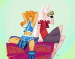 Rating: s
ID: 176920
Date: 2011-11-11 13:54:22 -0500
Status: active
Score: 14
5_fingers anthro bandage barefoot beverage bottle bottomwear brown_eyes chizi_(character) clothed clothing container doxy drinking duo feet felid fingers food footwear fully_clothed fur hair hands_behind_head holding_bottle holding_container holding_object lagomorph leg_wraps leporid lion long_ears male mammal orange_hair pantherine pink_body pink_fur pose rabbit raised_tail red_hair scar shirt shoes short_hair shorts sitting syn_(synandslyck) tail tail_tuft topwear tuft white_body white_fur white_hair wraps wristband post #176920