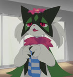 Rating: s
ID: 5668253
Date: 2025-06-26 01:32:44 -0400
Status: pending
Score: 320
2024 ambiguous_gender animated anthro biped blinking clothing cosmic_background curtains cute_fangs detailed_background equation fangs felid feline flesh_fang floor flower front_view fur generation_9_pokemon green_body green_fur holding_object holding_scarf inside mammal math meme meowscarada multicolored_body narrowed_eyes nintendo no_sound olyester open_mouth pattern_clothing pattern_scarf paws pink_body pink_eyes pink_nose plant pokemon pokemon_(species) scarf short_playtime solo standing striped_clothing striped_scarf stripes teeth webm window wood wood_floor post #5668253