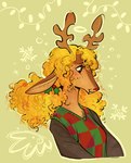 Rating: s
ID: 5653965
Date: 2025-06-19 17:23:30 -0400
Status: active
Score: 27
anthro antlers biped blonde_hair blush closed_smile clothed clothed_anthro clothed_female clothing deer deltarune ears_down eyelashes female freckles glacierclear hair hi_res horn mammal mouth_closed noelle_holiday orange_nose pivoted_ears simple_background smile solo teeth topwear undertale_(series) post #5653965