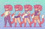 Rating: s
ID: 3994669
Date: 2023-04-15 22:55:44 -0400
Status: active
Score: 82
2022 absurd_res anthro artist_name bottomwear bulge clothing countershade_torso countershading crop_top dipstick_tail domestic_cat english_text fangs felid feline felis femboy hair hi_res jacket kurus looking_at_viewer male mammal markings model_sheet navel overbite pants pink_hair shiori_(kurus) shirt shorts signature smile smiling_at_viewer standing swimwear tail tail_markings teeth text topwear post #3994669