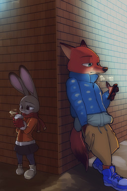 2016 absurd_res anthro beverage boots breath canine cellphone claws clothing coffee crying dipstick_tail disney duo female footwear fox fur gloves green_eyes hand_in_pocket hi_res holding_object judy_hopps lagomorph leggings legwear male mammal multicolored_tail nick_wilde outside pawpads phone purple_eyes rabbit scarf shoes size_difference skirt tears winter zigrock001 zootopia
Rating: Safe
Score: 9
User: BooruHitomi
Date: September 10, 2017 2016 absurd_res anthro beverage boots breath canine cellphone claws clothing coffee crying dipstick_tail disney duo female footwear fox fur gloves green_eyes hand_in_pocket hi_res holding_object judy_hopps lagomorph leggings legwear male mammal multicolored_tail nick_wilde outside pawpads phone purple_eyes rabbit scarf shoes size_difference skirt tears winter zigrock001 zootopia
Rating: Safe
Score: 9
User: BooruHitomi
Date: September 10, 2017