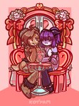 Rating: s
ID: 5372624
Date: 2025-02-14 14:37:56 -0500
Status: active
Score: 11
absurd_res anthro auburn_hair belt beverage bikini bikini_top bodily_fluids bow_ribbon breasts brown_body chair cherry cinnamon_(spice) clothing collar crossed_arms duo fangs female flower food fruit furniture hair hair_over_eyes head_tuft heart_chair heart_symbol hi_res holidays horn ko_(e10109) kobold kotyam leaf medium_breasts milkshake on_chair plant ponytail purple_body purple_hair red_eyes ribbons scales scalie shoulder_pads sitting sitting_on_chair spiked_belt spiked_collar spikes spikes_(anatomy) strawberry sweat sweatdrop swimwear table tail teeth tuft two-piece_swimsuit valentine's_day vo_(e10109) post #5372624