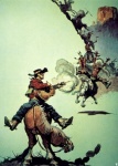 Rating: s
ID: 99779
Date: 2010-10-26 21:39:29 -0400
Status: active
Score: 5
acoustic_guitar ambiguous_gender clothing cowboy equid equine feral frank_frazetta galloping group guitar gun hat headgear headwear hi_res holding_gun holding_object holding_ranged_weapon holding_weapon horse human humor male mammal musical_instrument native_american oil_painting_(artwork) painting_(artwork) plucked_string_instrument ranged_weapon retro riding shooting straddling string_instrument tongue traditional_media_(artwork) traditional_painting_(artwork) vintage weapon western post #99779