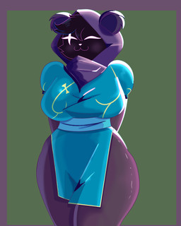 Rating: s
ID: 5699863
Date: 2025-07-10 17:28:53 -0400
Status: active
Score: 19
4:5 absurd_res anthro bear big_breasts breasts cosplay epic_games fangedotter female fortnite hi_res hood mammal purple_body raven_team_leader scar shadow_face simple_background solo tagme thick_thighs wide_hips post #5699863