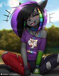 Rating: s
ID: 4631047
Date: 2024-03-01 00:00:41 -0500
Status: active
Score: 822
2000s_theme 2024 adolescent adult_(lore) alternative_fashion anthro barefoot black_body black_hair bottomwear braces breasts canid canine canis checkered checkered_clothing choker clothed clothing collar colorful_theme conditional_dnp coontail_hair crossed_legs cute_fangs denim denim_bottomwear denim_clothing detailed_background ear_piercing ear_ring fangs feet female female_anthro fingerless_gloves gir_(invader_zim) gloves hair handwear hi_res invader_zim jeans jewelry mammal meme multicolored_hair necklace neco-arc nickelodeon off-shoulder_top off_shoulder outside pants pattern_clothing piercing purple_hair rainbow_hair ring_piercing sami_(whisperfoot) scene_(fashion) scene_haircut scp_foundation shirt sitting small_breasts solo sparklefur striped_clothing stripes teeth thin_calves tongue tongue_piercing topwear torn_clothing tsukihime type-moon whisperfoot wolf young young_anthro young_female post #4631047