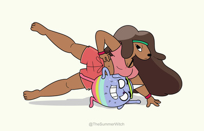 Rating: s
ID: 5688878
Date: 2025-07-05 22:11:32 -0400
Status: active
Score: 7
4_fingers 4_toes adventure_time anthro bottomwear bra_strap breasts canid canine canis cartoon_network cleavage clothed clothing domestic_dog duo facial_hair feet female fingers hi_res horn hybrid inverted_eyes looking_at_viewer male mammal multicolored_body navel nude rainicorn samantha_(adventure_time) shirt shorts simple_background simple_eyes stretching sweatband sweating_profusely t.v._(adventure_time) tank_top thesummerwitch toes topwear white_background yoga post #5688878