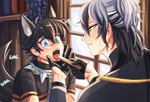 Rating: s
ID: 5586524
Date: 2025-05-20 17:06:05 -0400
Status: active
Score: 5
animal_humanoid blush bracelet canid canid_humanoid canine canine_humanoid clothing duo fangs garu_(nu:_carnival) gloves grey_hair hair handwear hi_res human humanoid jewelry male mammal mammal_humanoid nu:_carnival raynui rei_(nu:_carnival) spiked_bracelet spikes spread_legs spreading tail tail_motion tailwag teeth tongue tongue_out wolf_humanoid post #5586524