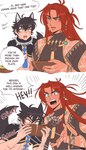 Rating: s
ID: 5586578
Date: 2025-05-20 17:26:30 -0400
Status: active
Score: 2
absurd_res animal_humanoid bowl canid canid_humanoid canine canine_humanoid clothing collar comic container crop_top dante_(nu:_carnival) dialogue eating hi_res human humanoid karu_(nu:_carnival) male mammal mammal_humanoid nu:_carnival open_mouth raynui scar shirt spiked_collar spikes teeth topwear wolf_humanoid post #5586578