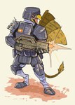 Rating: s
ID: 5564472
Date: 2025-05-11 11:27:05 -0400
Status: pending
Score: 6
anthro armor avian beak bird blaster boots clothing combat_boots flag footwear gloves gun handwear headgear helmet hi_res hidden_eyes holding_gun holding_object holding_ranged_weapon holding_rifle holding_weapon male mawkvlt military military_clothing military_helmet military_jacket military_pants military_uniform open_beak open_mouth ranged_weapon rifle shoes solo tail text tongue uniform weapon wearing_helmet post #5564472