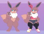 Rating: s
ID: 4181420
Date: 2023-07-19 23:08:49 -0400
Status: active
Score: 32
3_toes 4_fingers absurd_res anthro blue_eyes brown_body brown_countershading brown_fur clothed clothing countershading digital_media_(artwork) digitigrade digitigrade_footwear eevee feet fingerpads fingers footwear fur furgonomic_footwear furgonomics generation_1_pokemon geometric_background grid_background hi_res kemono long_ears model_sheet nintendo nude pattern_background pawpads pixelyteskunk pokemon pokemon_(species) pose ruff simple_background smile solo toes post #4181420