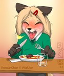 Rating: s
ID: 5581688
Date: 2025-05-18 15:40:41 -0400
Status: active
Score: 28
2025 4_fingers 5:6 accessory anthro artist_logo blush bodily_fluids canid canine child clothing cutlery dated drjavi eating eyes_closed female fingers fire food fork fox front_view furniture glass gradient_background green_clothing green_topwear hair hair_accessory hairclip hi_res holding_object holding_tool holding_utensil kitchen_utensils knife konda-chan logo mammal messy_hair necktie open_mouth simple_background sitting solo spicy sweat sweater table tools topwear young young_anthro young_female post #5581688