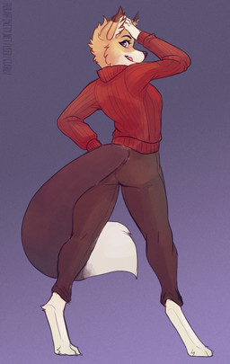 Rating: s
ID: 5594816
Date: 2025-05-24 11:03:20 -0400
Status: active
Score: 12
2020 anthro bottomwear canid canine canis clothing denim denim_bottomwear denim_clothing digital_drawing_(artwork) digital_media_(artwork) female hi_res jackal jeans mammal pants pose rear_view signature simple_background solo sutamasque sweater tail tongue topwear whisper_(gabrielofcreosha) post #5594816