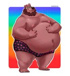 Rating: s
ID: 4521772
Date: 2024-01-08 03:18:39 -0500
Status: active
Score: 19
alternate_rainbow_pride_colors anthro bear beard belly big_belly clothing eyewear facial_hair glasses hand_on_belly heart_clothing heart_symbol heart_underwear hi_res lgbt_pride looking_at_viewer male mammal navel nipples overweight overweight_anthro overweight_male pride_colors rainbow_pride_colors shibadoodles smile smiling_at_viewer smirk smirking_at_viewer solo standing underwear post #4521772