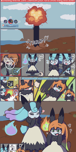 Rating: s
ID: 5696265
Date: 2025-07-09 01:49:29 -0400
Status: active
Score: 25
aliasing alternate_version_at_source ambiguous_gender anthro blue_hair blush blush_lines comic digital_media_(artwork) duo floating game_ui green_eyes hair hand_on_face hands_together hi_res male nitemary oagoner orange_eyes orange_hair pal_(species) palworld pocketpair transformation transformation_sequence post #5696265