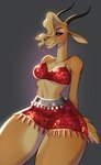 Rating: s
ID: 4037461
Date: 2023-05-07 01:54:17 -0400
Status: active
Score: 88
2022 2_horns absurd_res amber_eyes antelope anthro blonde_hair bottomwear bovid breasts cleavage clothed clothing coin_belt crop_top disney eyebrows eyelashes eyeshadow female fur gazelle gazelle_(zootopia) hair hair_over_eye hands_behind_back hi_res horn looking_at_viewer makeup mammal medium_breasts midriff miniskirt navel one_eye_obstructed red_bottomwear red_clothing red_shirt red_skirt red_topwear shirt simple_background skirt solo tail tan_body tan_fur thick_thighs topwear xensoi zootopia post #4037461