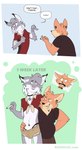Rating: s
ID: 5615053
Date: 2025-06-01 19:57:02 -0400
Status: active
Score: 24
2024 anthro before_and_after belly big_belly blue_eyes bottomwear canid canine choker clothing comic crop_top cross cross_necklace dialogue drugs ear_piercing ear_ring echo_(game) echo_(series) echo_project english_text felid feline female fennec_fox fox group hand_around_waist hi_res hotpants jenna_begay jeremy_begay jewelry lynx male male/male mammal marijuana marijuana_blunt marijuana_leaf navel navel_piercing necklace piercing ring_piercing rusheloc shirt shorts slightly_chubby smile smirk smoking smoking_marijuana substance_intoxication text thong_straps time_skip tj_hess topwear trio true_fox post #5615053